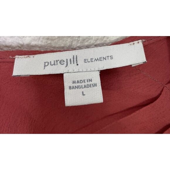 Pure J Jill Tie-Waisted Maxi Dress Size Large L Purejill Soft Paprika multi - Picture 5 of 5